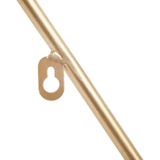 Hello Honey&reg; Wood & Gold Diamond Wall Shelf White {7}