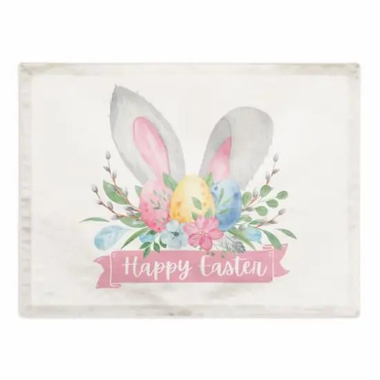Happy Easter Banner 14" x 18" Poly Twill Placemat {1}