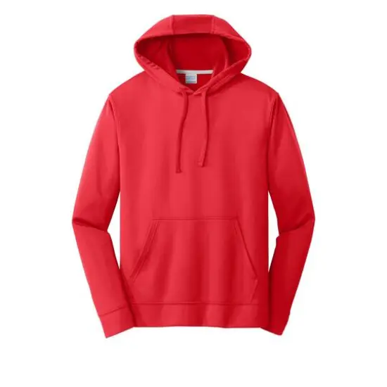 Port & Company&reg; Performance Fleece Pullover Hooded Adult Sweatshirt Red {1}