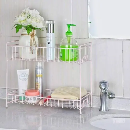 NEX&trade; 14" 2-Tier Rose Gold Countertop Spice Storage Shelf {6}