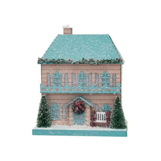 Hello Honey® 10" Decorative Paper House with LED Light, Glitter & Tinsel {1}