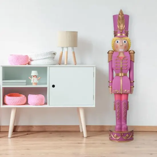 Haute Decor 48" Purple & Gold Decorative Christmas Nutcracker {4}