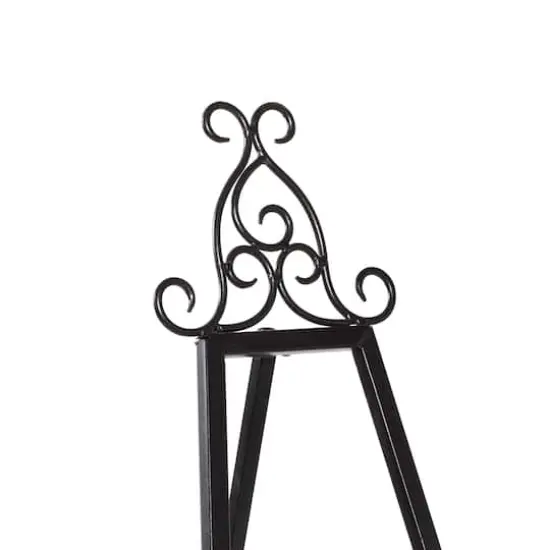 Traditional Black Iron Floor Easel, 46" x 21" x 22" {7}