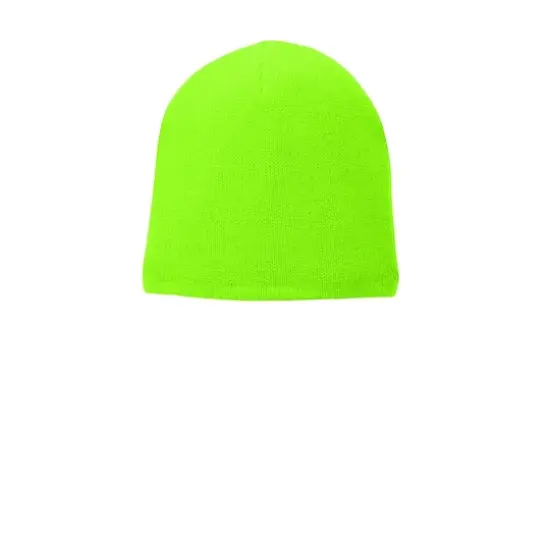 Port & Company&reg; Fleece-Lined Beanie Cap Neon Green {1}