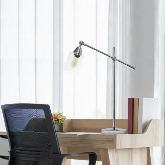 Lalia Home 2.5ft. Vertically Adjustable Desk Lamp Chrome {6}