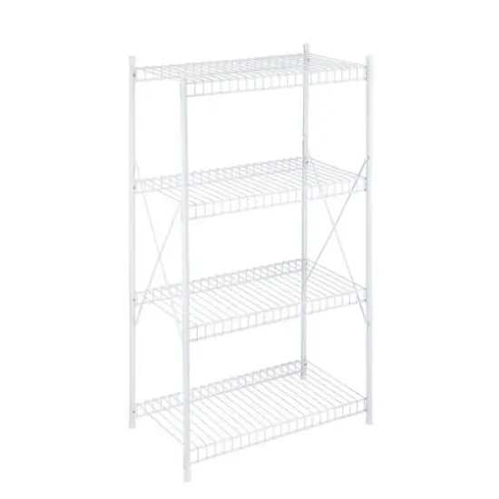 Honey Can Do White 4-Tier Storage Shelf {4}