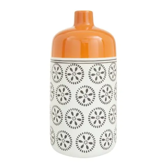 White Stoneware Transitional Vase, 15" x 9" x 8" {6}