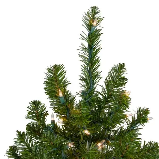 5ft. Pre-Lit Canadian Pine Artificial Christmas Tree, Clear Lights {9}