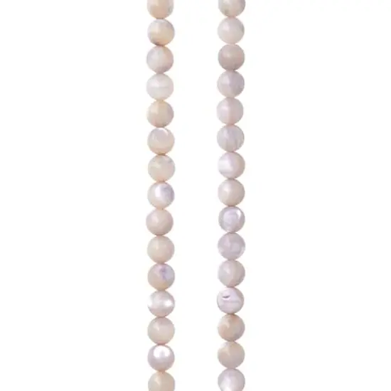 Light Gray Mother of Pearl Round Beads, 4mm by Bead Landing™ {1}