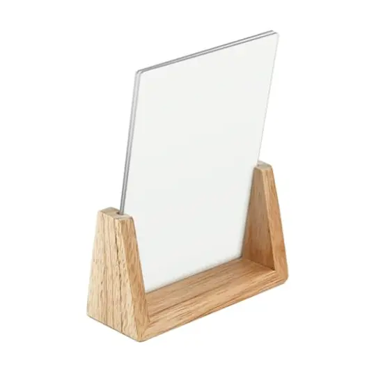 Expressions&trade; Clear Plastic Frame with Wood Base by Studio D&eacute;cor&reg; {4}
