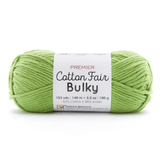 Premier&reg; Cotton Fair&reg; Bulky Solid Yarn Leap Frog {1}