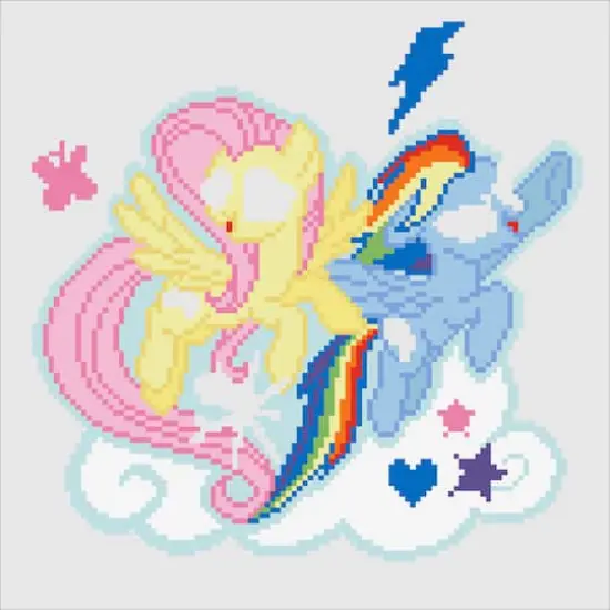 Camelot® Dots Fluttershy & Rainbow Dash Diamond Painting Kit {3}