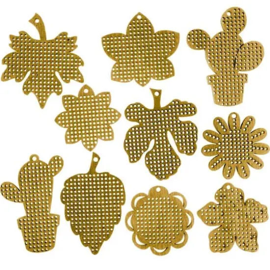 Wonderland Crafts 20 Piece Floral Wooden Embroidery Blanks {3}