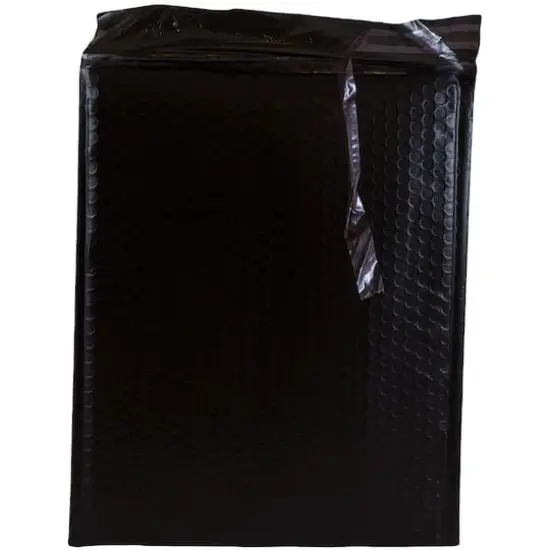 JAM Paper 10" x 13" Bubble Padded Mailers with Self Adhesive Closure, 12ct. Black Matte {6}