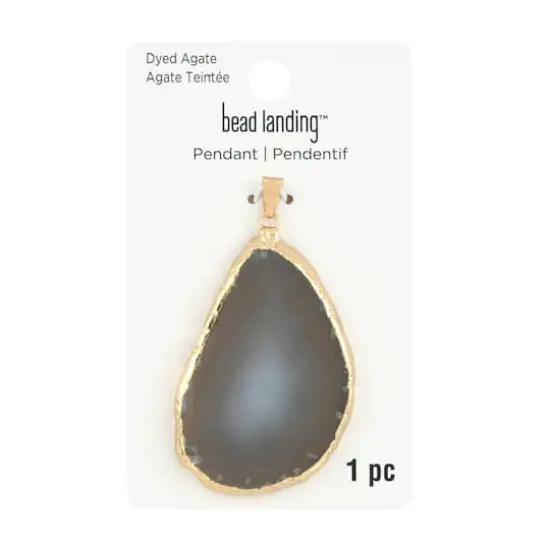 Natural Teardrop Agate Pendant by Bead Landing&trade; {4}