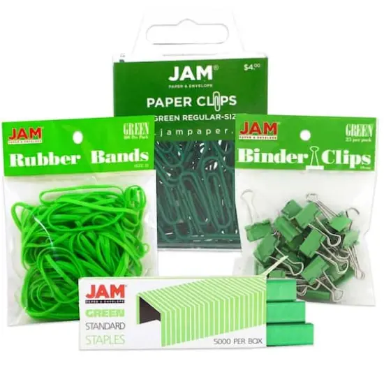 JAM Paper Desk Supply Assortment Green {1}