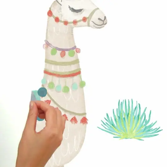 RoomMates Watercolor Llama Peel & Stick Giant Wall Decals {6}