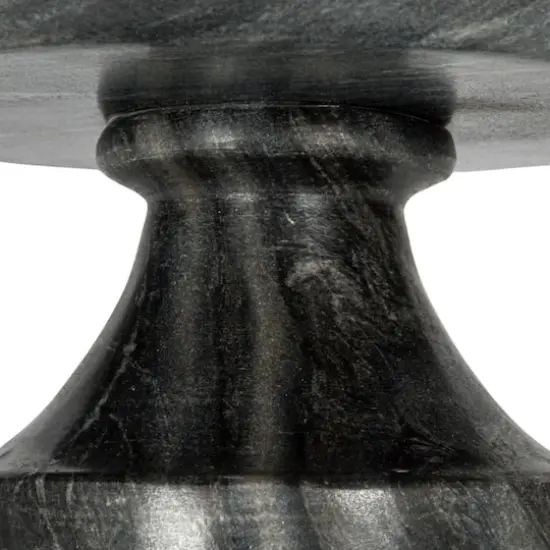 Hello Honey&reg; 8" Gray Marble Footed Pedestal Bowl {5}