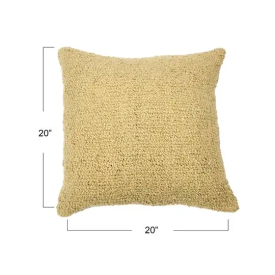Hello Honey&reg; 20'' Brown Square Boucle Cotton Pillow Cover {6}