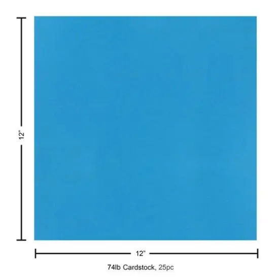 PA Paper&trade; Accents 12" x 12" 74lb. Cardstock Canvas, 25 Sheets Bluebird {5}