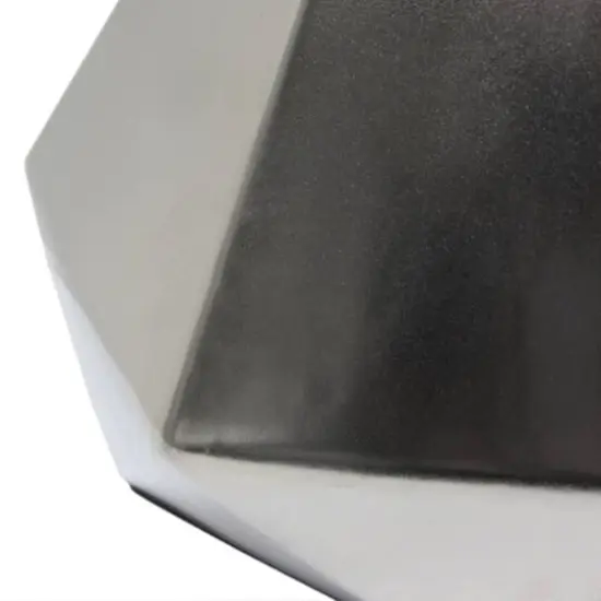 Simple Designs 19.8" Solid Pyramid Table Lamp Silver {9}