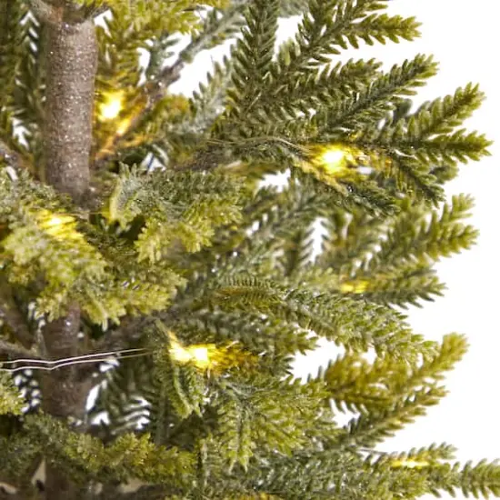 2ft. Pre-Lit Pine Artificial Christmas Tree in Rustic Metal Planter, Warm White Lights {3}