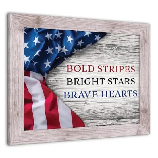 Bold Bright Brave Western Framed Print White {4}