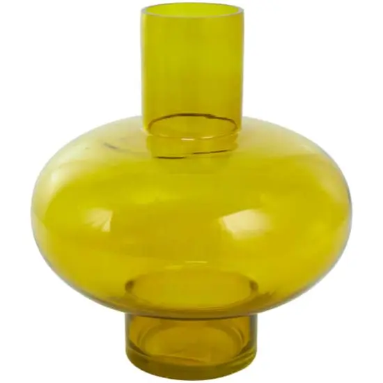 Eclectic Green Glass Round Vase Set {4}