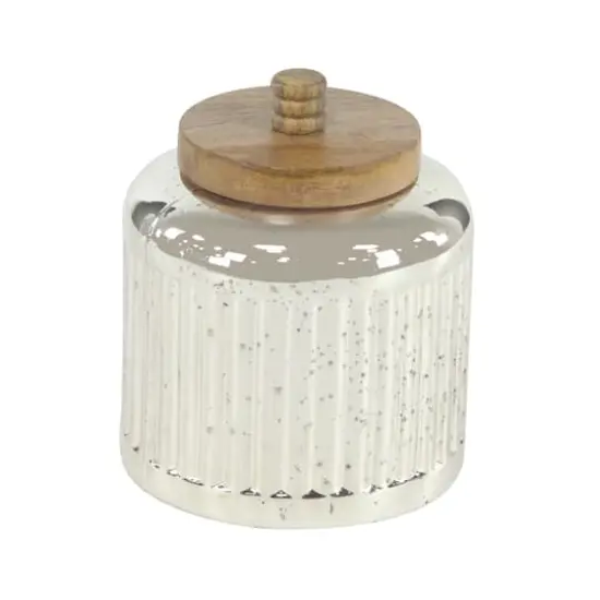 Silver Glass Farmhouse Decorative Jar Set {4}