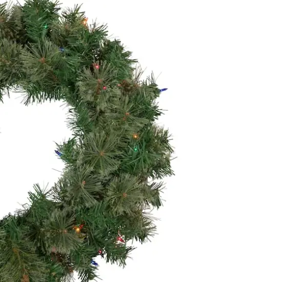 24" Pre-Lit Christmas Artificial Oregon Cashmere Pine Wreath {4}