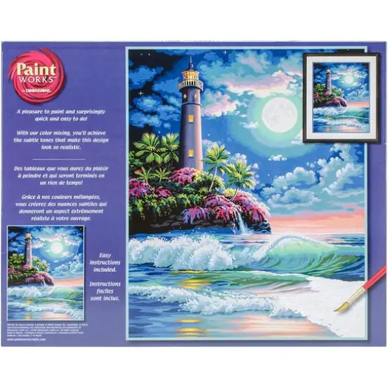 Dimensions&reg; PaintWorks&trade; Lighthouse in the Moonlight Paint-by-Number Kit {3}