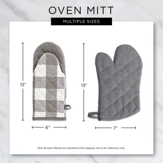 DII&reg; Eat, Drink & Enjoy Kitchen Towels, Potholder & Mitt Set Gray {6}