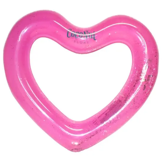 CocoNut Float 4ft. Pink Glitter Heart Pool Float {1}