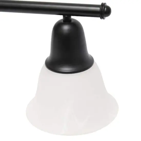 Lalia Home Essentix 3 Light Alabaster Shade Vanity Black {8}