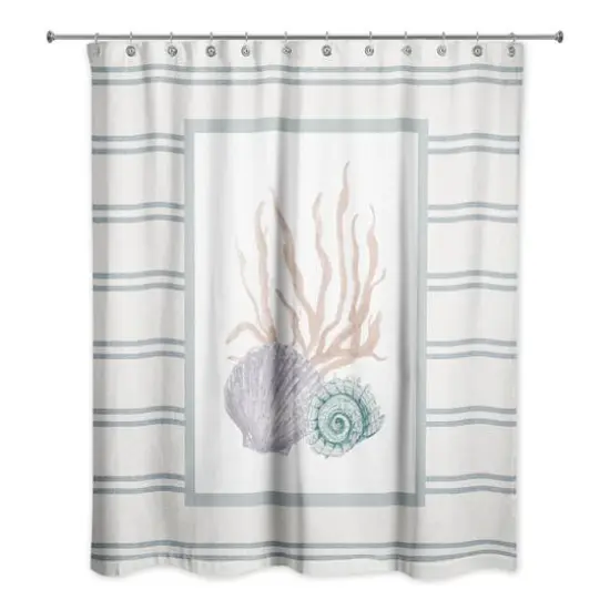 Scallop and Snail Shell 71" x 74" Shower Curtain {3}