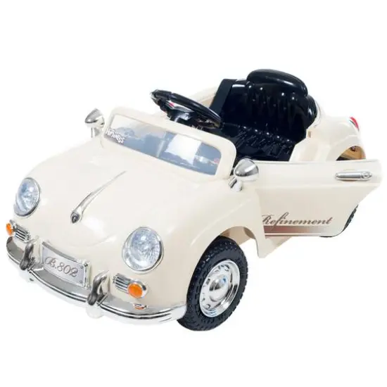 Toy Time White Battery Operated Ride-On Sports Car {1}