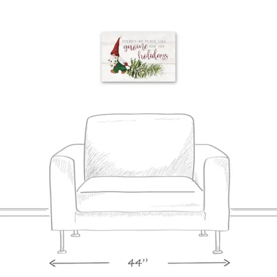 No Place Like Gnome for the Holidays Canvas Wall Art {4}
