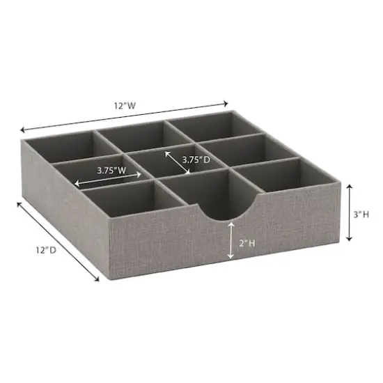 Household Essentials Drawer Organizer Tray Gray {9}