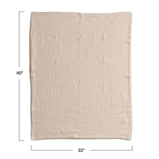 Hello Honey&reg; Double Cloth Cotton Baby Blanket with Trim Blush {7}