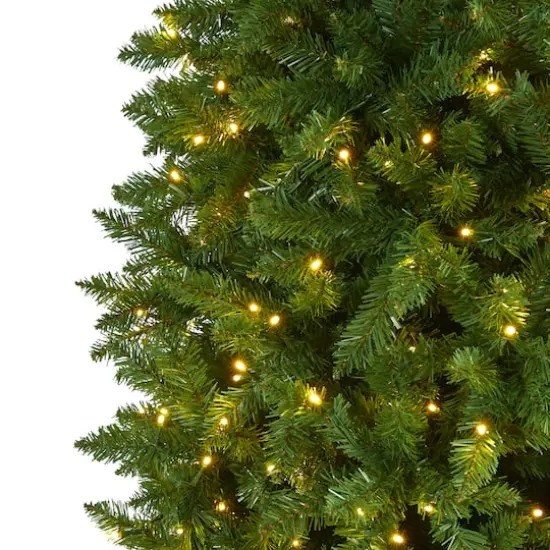 10ft. Pre-Lit Green Mountain Pine Artificial Christmas Tree, Clear LED Lights {4}