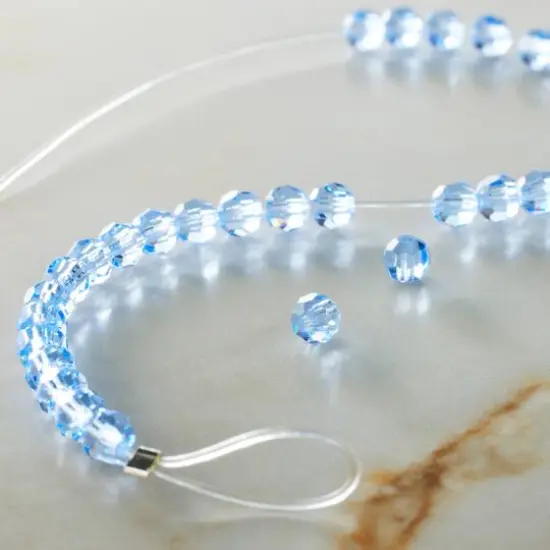 Preciosa Glass Crystal Round Beads, 4mm by Bead Landing&trade; Light Sapphire {3}