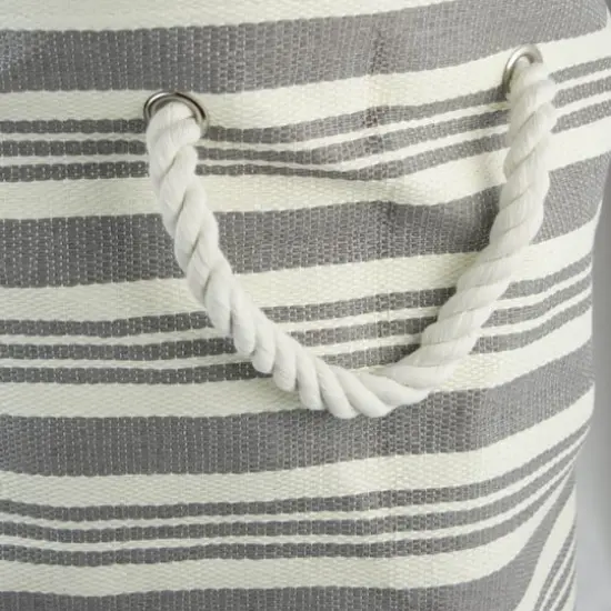 DII&reg; Urban Stripe Gray Round Storage Bin {3}