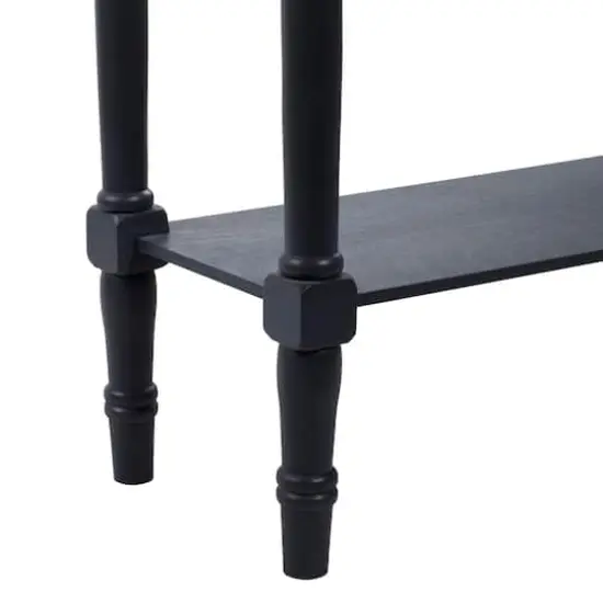 Black Traditional Wood Console Table, 32" x 32" {5}