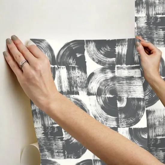 NuWallpaper Elias Black Peel & Stick Wallpaper {7}