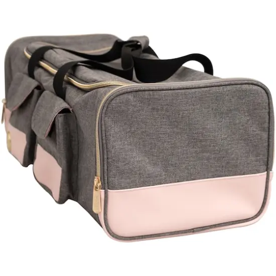 We R Memory Keepers&reg; Pink & Gray Crafter's Machine Tote {12}