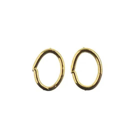 John Bead Must Have Findings 6mm Oval Jump Rings, 98ct. Gold {4}