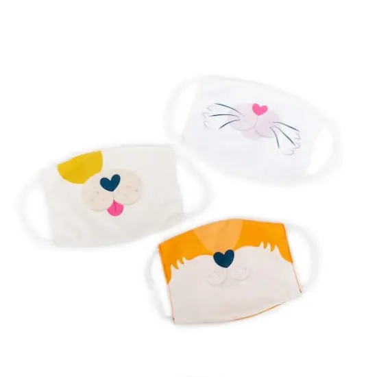 Educational Insights Puppy Kitty Fox Kids Face Masks, 3ct. {1}