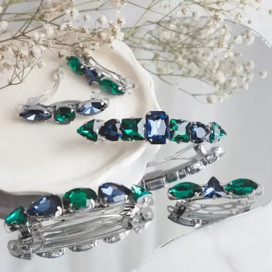 CousinDIY Silver Blue Zircon Glass Sew-On Rhinestones, 56ct. {6}