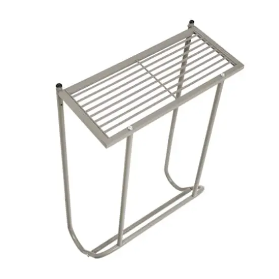 Honey Can Do 25" Steel Wall-Mounted Bathroom Towel Holder with Shelf {6}