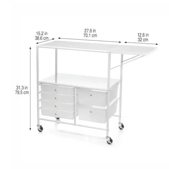 Essex Rolling Cart by Simply Tidy&trade; White {4}